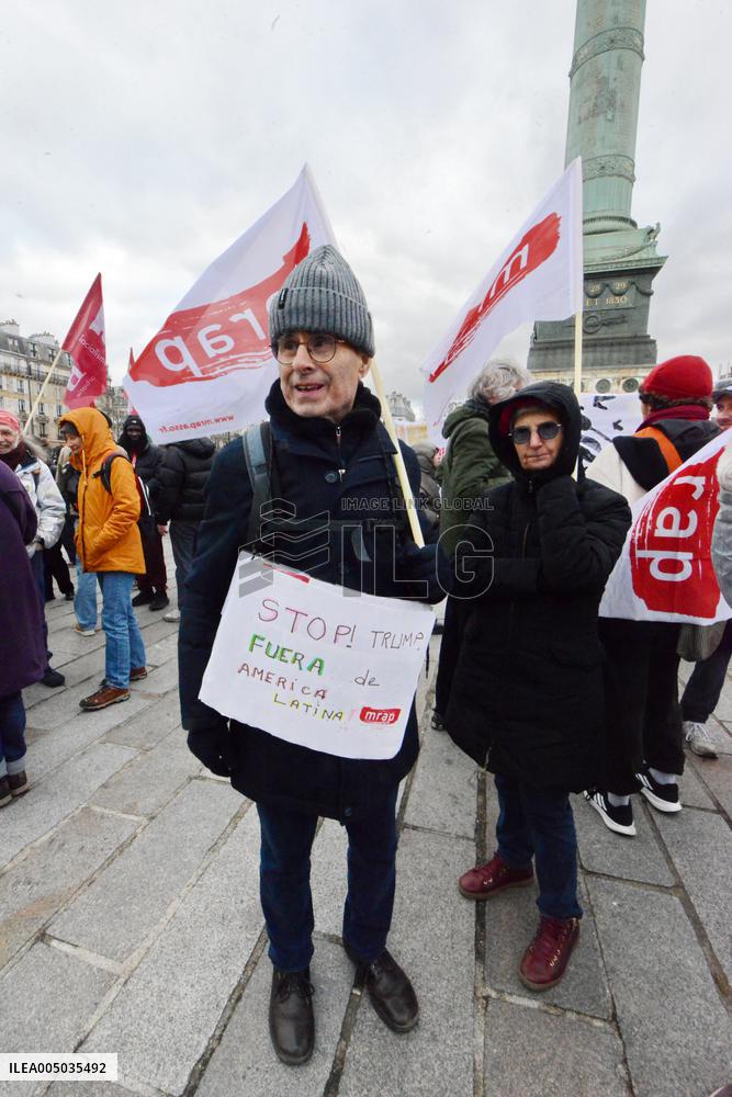 Rally Against US Intervention In Venezuela - Paris