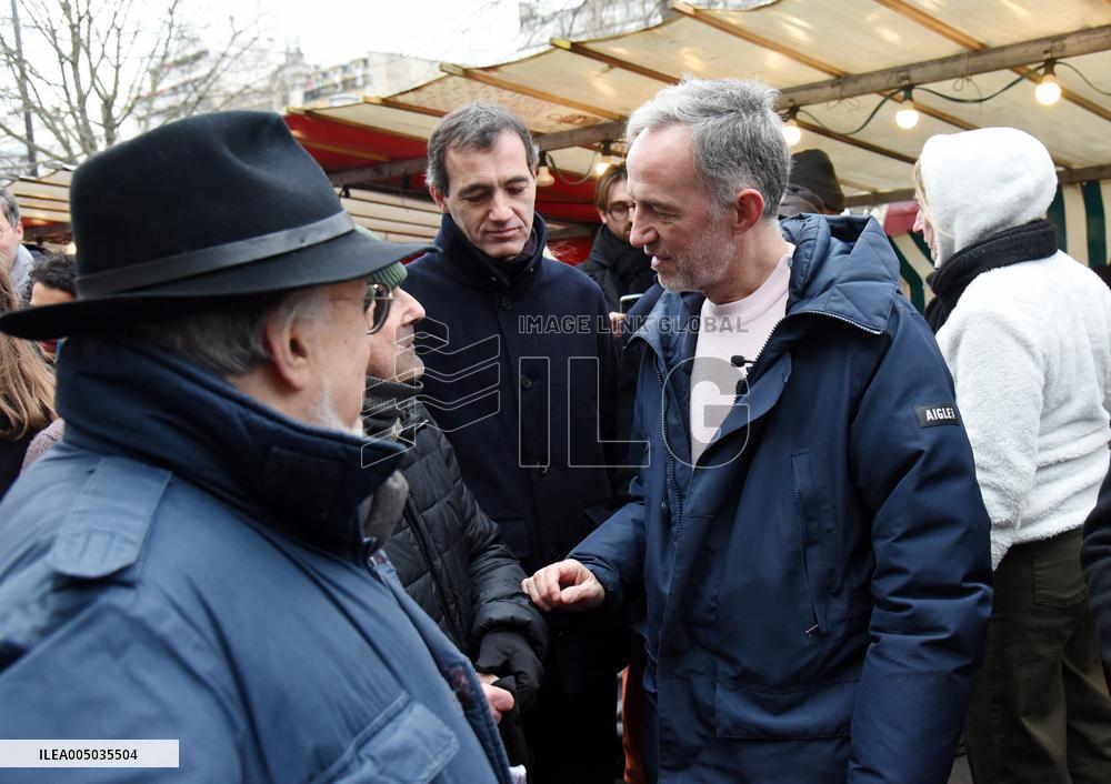 Emmanuel Gregoire, First Market Of The United Left - Paris