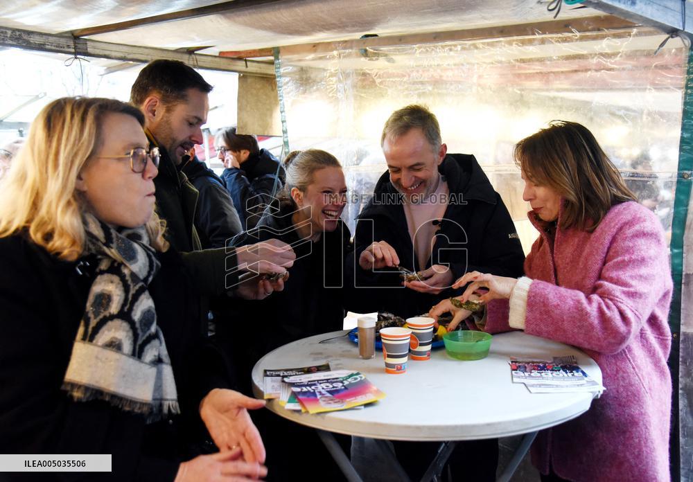 Emmanuel Gregoire, First Market Of The United Left - Paris