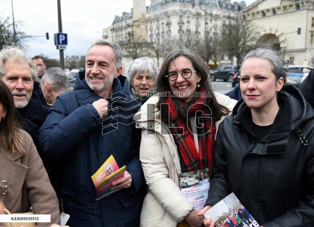 Emmanuel Gregoire, First Market Of The United Left - Paris