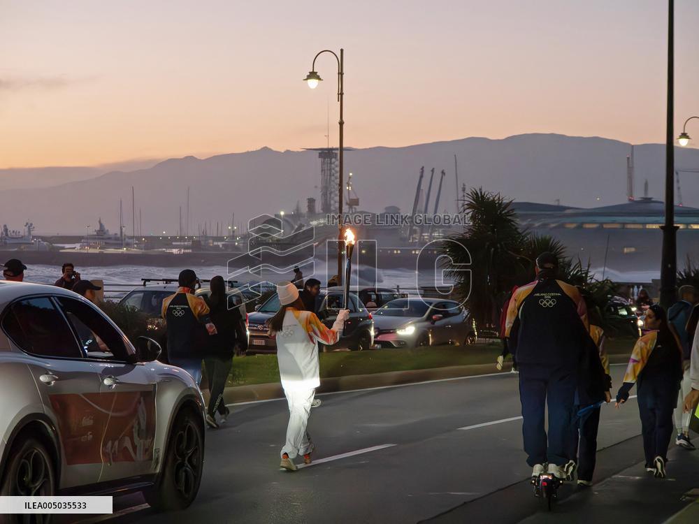 Olympic Flame Along Corso Italia - Genoa
