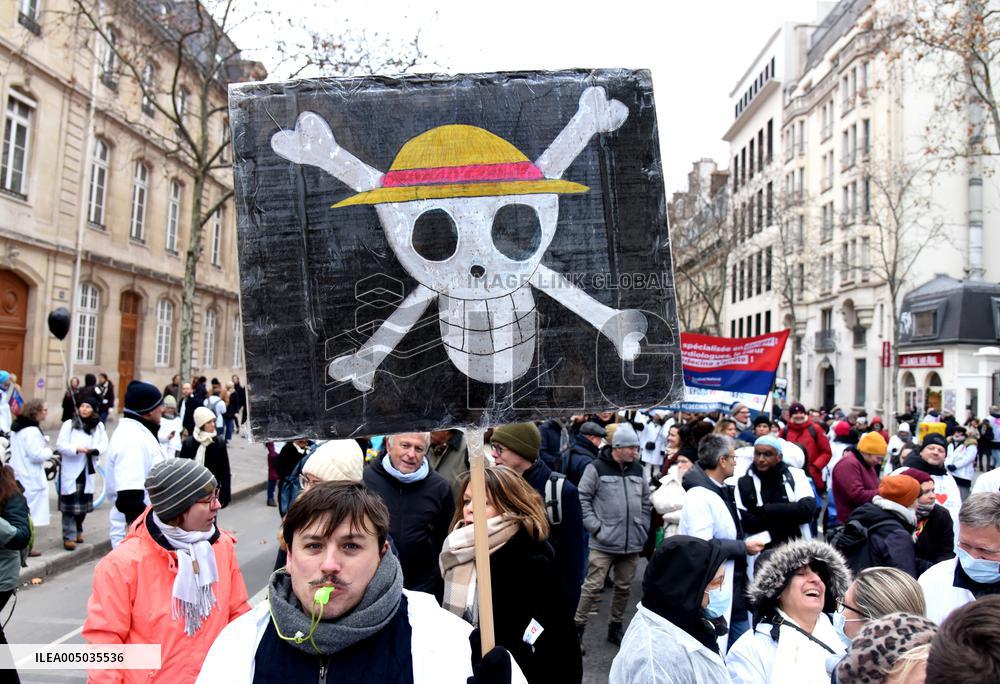 Liberal Doctors Demonstration - Paris