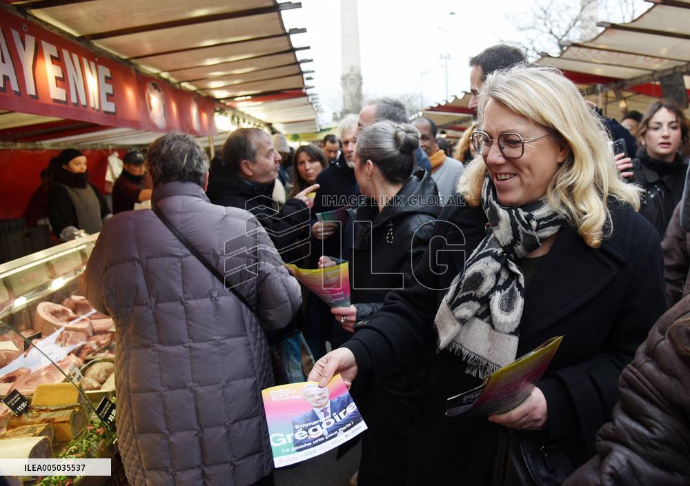 Emmanuel Gregoire, First Market Of The United Left - Paris