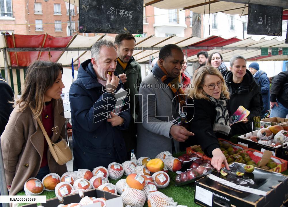 Emmanuel Gregoire, First Market Of The United Left - Paris