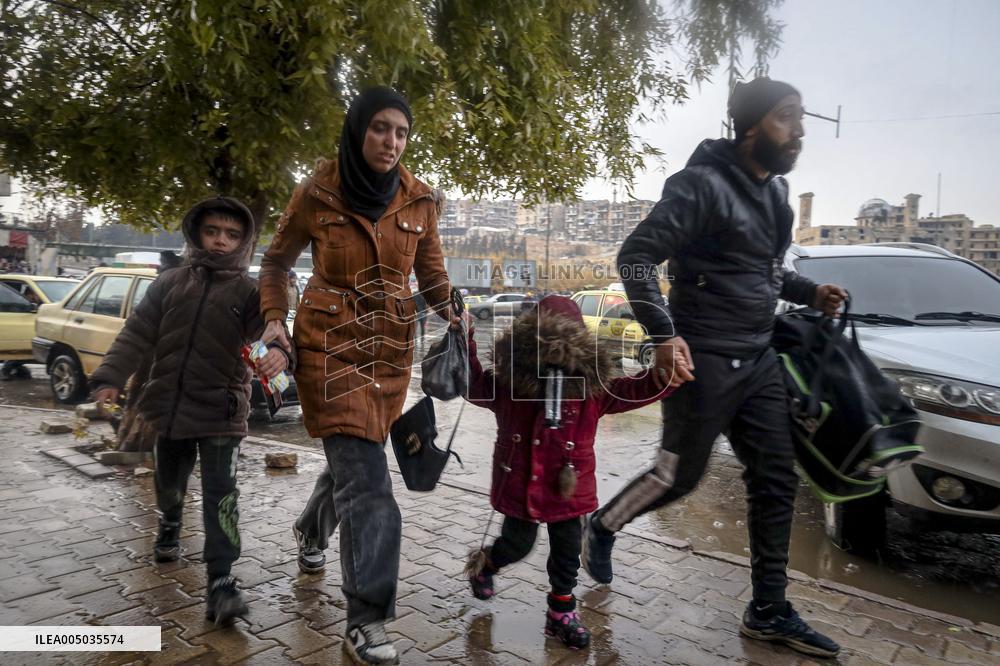 Civilians Flee Aleppo Amid Kurdish-Government Clashes