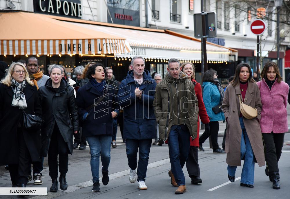 Emmanuel Gregoire, First Market Of The United Left - Paris