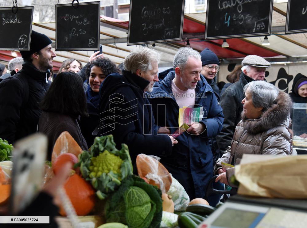 Emmanuel Gregoire, First Market Of The United Left - Paris