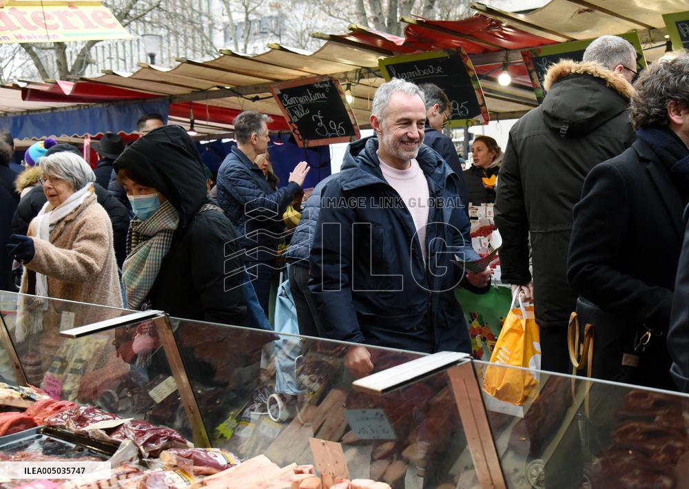 Emmanuel Gregoire, First Market Of The United Left - Paris