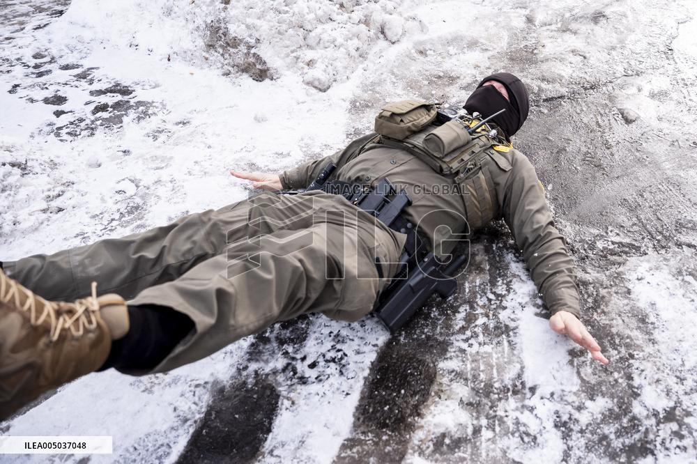 Federal Agents During A Patrol In Minneapolis