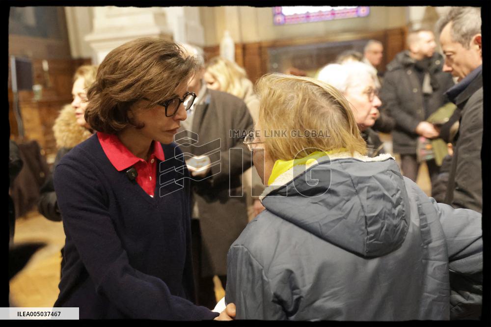 Exclusive - Rachida Dati at Galette Des Rois Celebration in Eglise Saint Francois Xavier - Paris