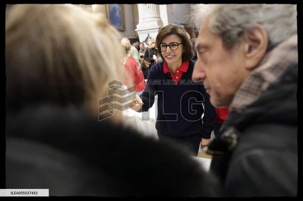 Exclusive - Rachida Dati at Galette Des Rois Celebration in Eglise Saint Francois Xavier - Paris