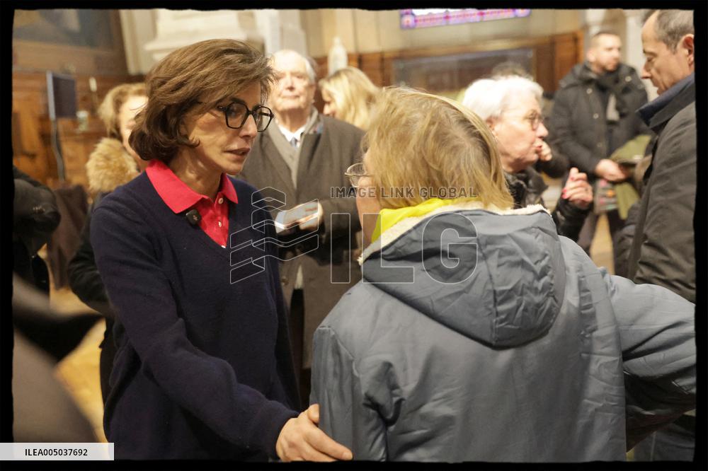 Exclusive - Rachida Dati at Galette Des Rois Celebration in Eglise Saint Francois Xavier - Paris