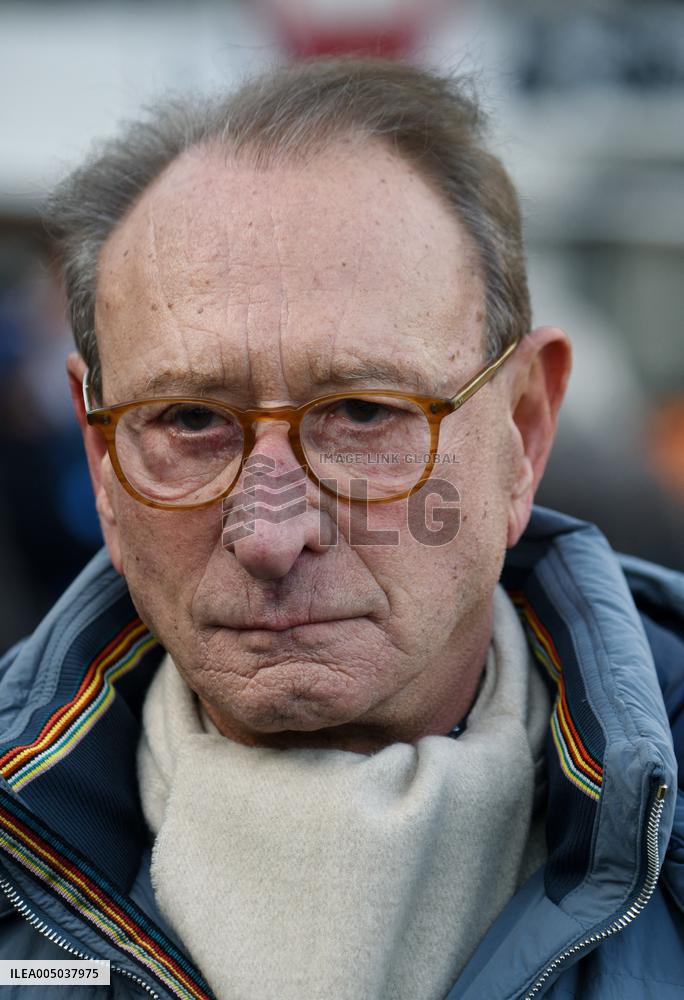 Emmanuel Gregoire and Bertrand Delanoe During A Campaign Visit - Paris