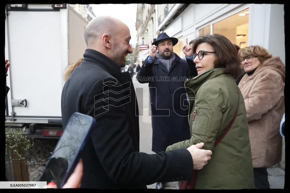 Exclusive - Walking Tour with Rachida Dati In Rue d'Auteuil - Paris