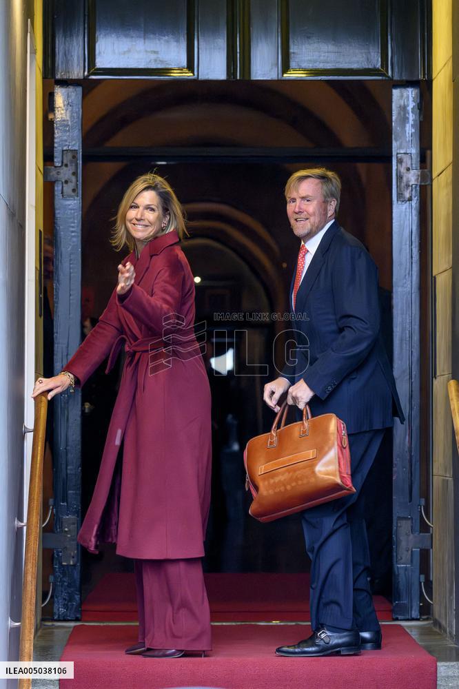 New Year's receptions King and Queen - Dutch guests, Amsterdam, The Netherlands