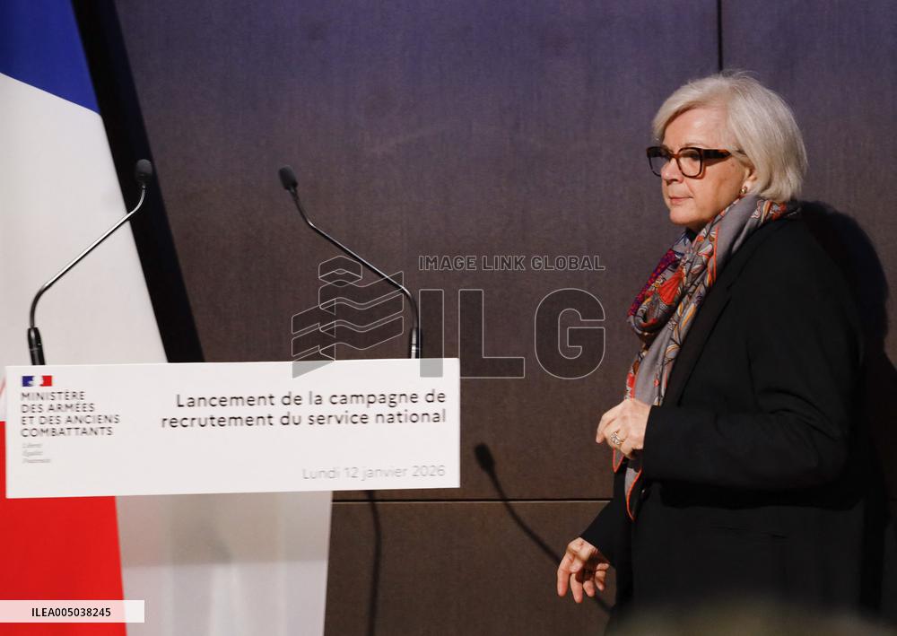 Catherine Vautrin At National Service Recruitment Campaign Launch - Paris