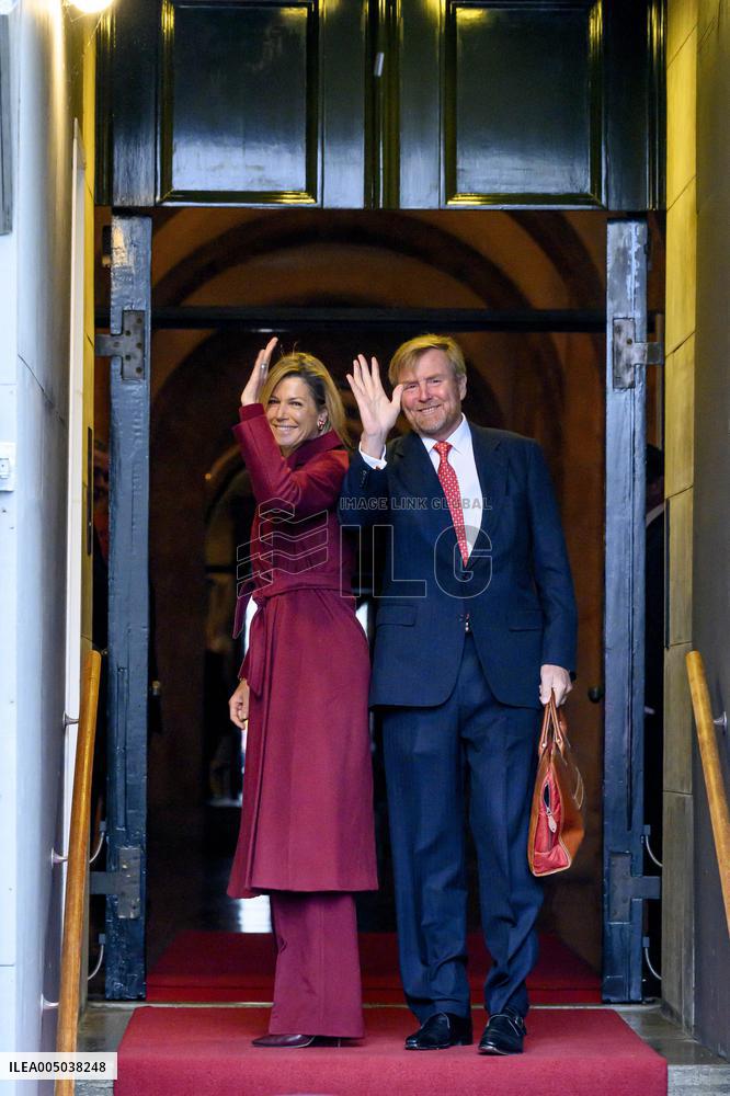 New Year's receptions King and Queen - Dutch guests, Amsterdam, The Netherlands