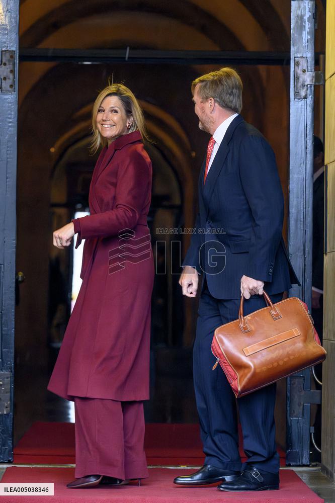 New Year's receptions King and Queen - Dutch guests, Amsterdam, The Netherlands