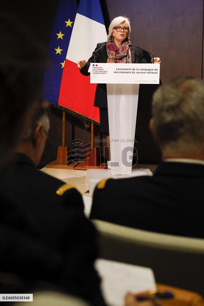 Catherine Vautrin At National Service Recruitment Campaign Launch - Paris