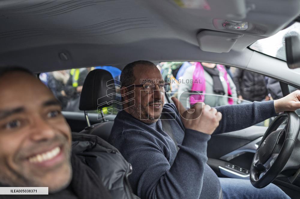 Demonstration In Support Of Djelloul Kheris In Henin-Beaumont - France