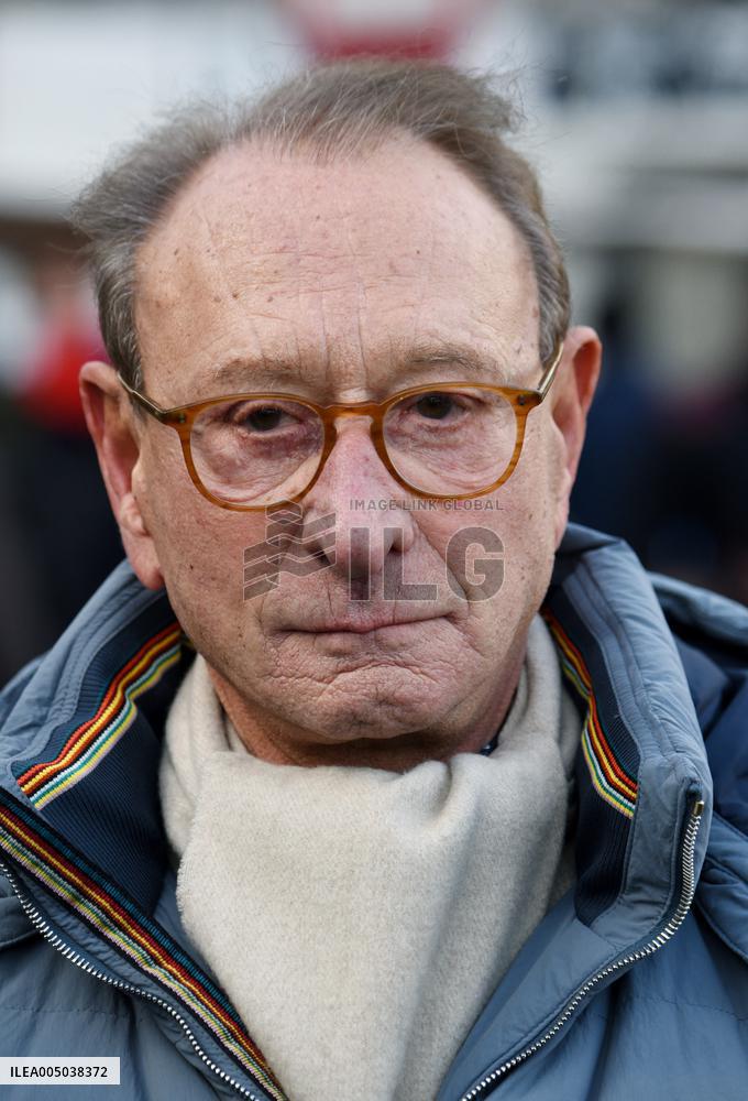 Emmanuel Gregoire and Bertrand Delanoe During A Campaign Visit - Paris