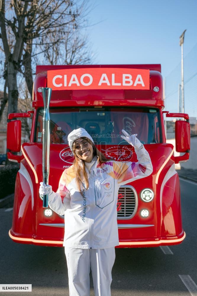 Olympic Flame Journey Stops In Alba - Italy