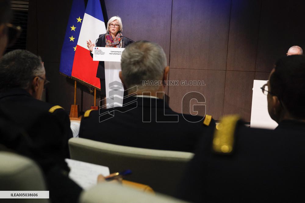 Catherine Vautrin At National Service Recruitment Campaign Launch - Paris
