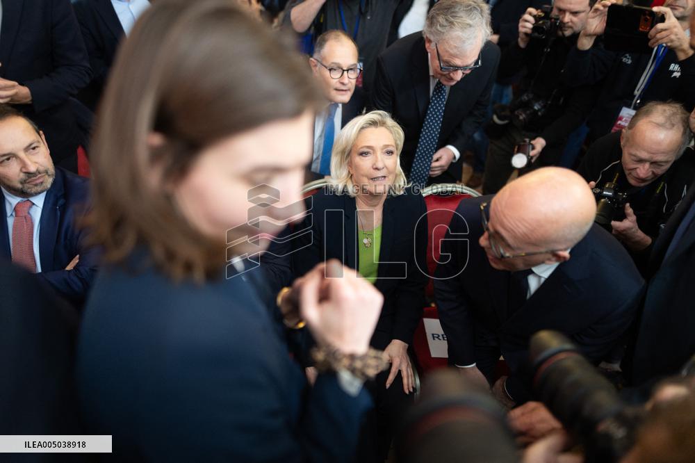 Rassemblement National New Year Wishes to the Press - Paris