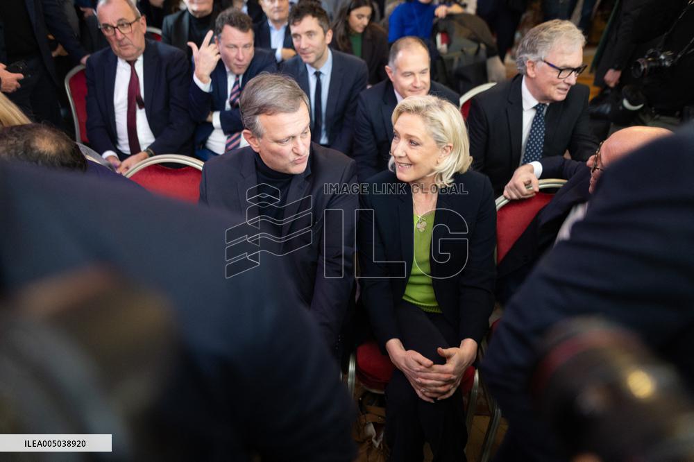 Rassemblement National New Year Wishes to the Press - Paris
