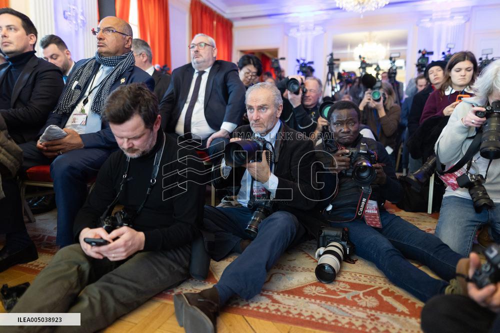 Rassemblement National New Year Wishes to the Press - Paris
