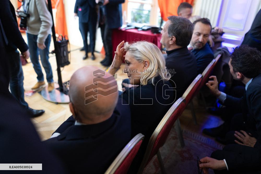 Rassemblement National New Year Wishes to the Press - Paris