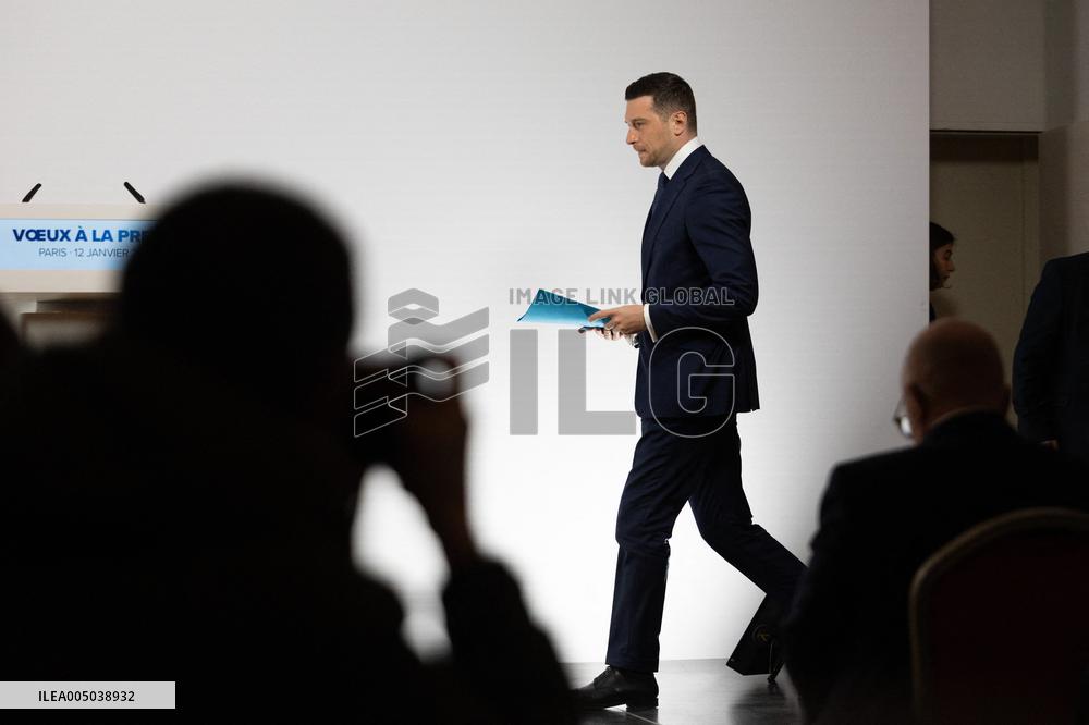 Rassemblement National New Year Wishes to the Press - Paris