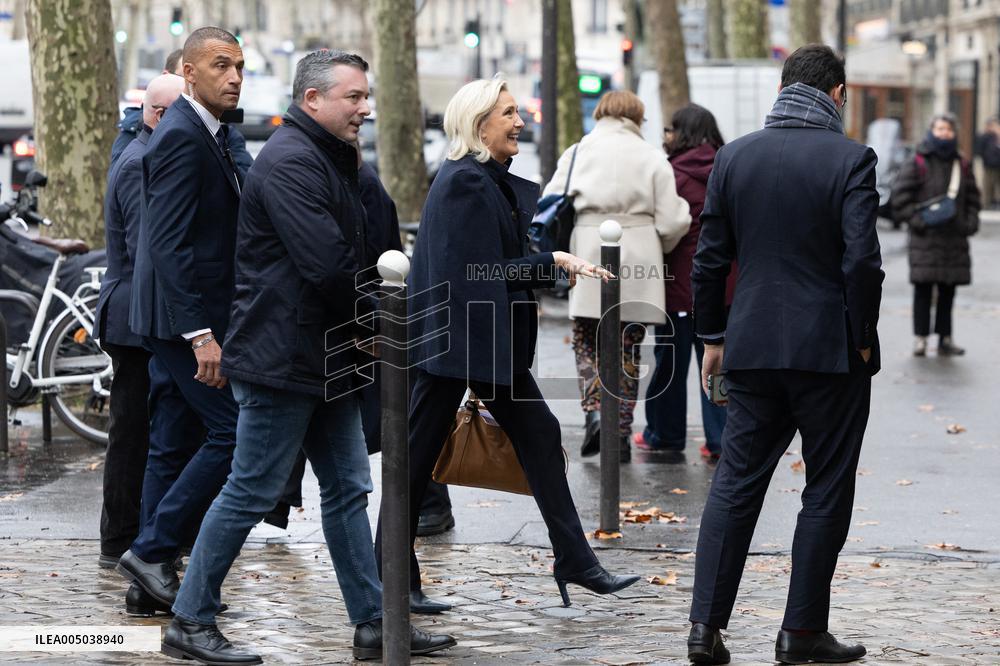 Rassemblement National New Year Wishes to the Press - Paris