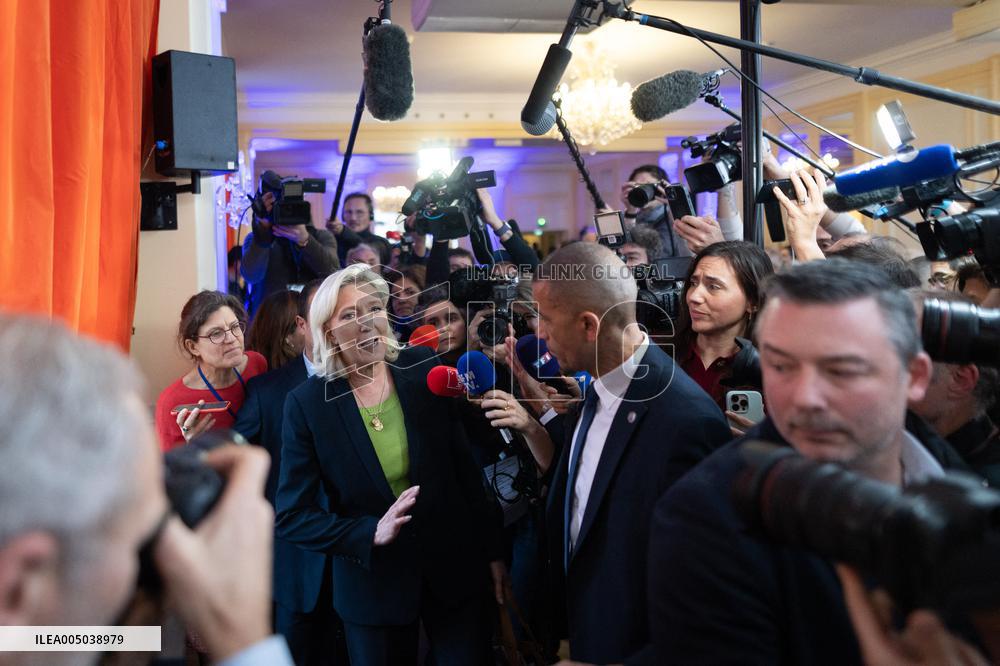 Rassemblement National New Year Wishes to the Press - Paris