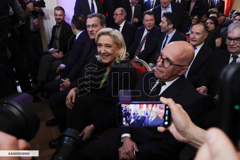 Rassemblement National New Year Wishes to the Press - Paris