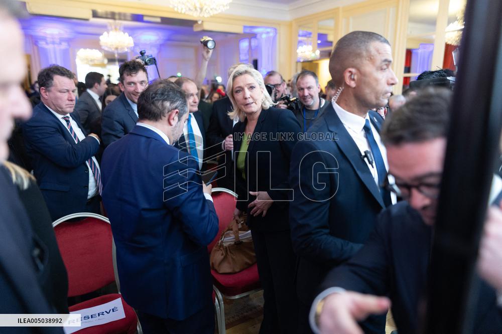 Rassemblement National New Year Wishes to the Press - Paris