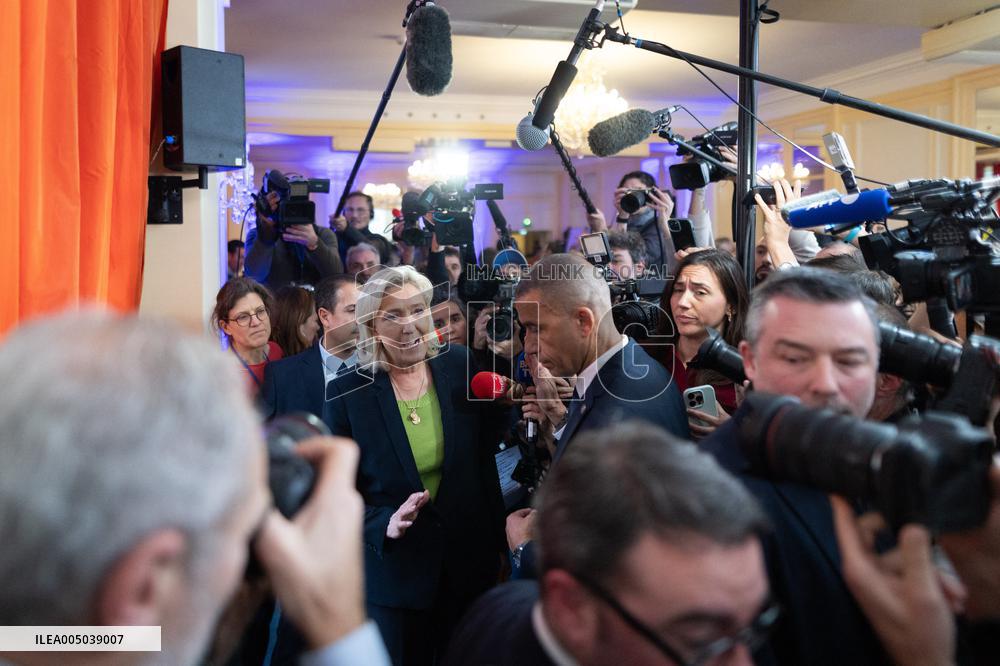 Rassemblement National New Year Wishes to the Press - Paris