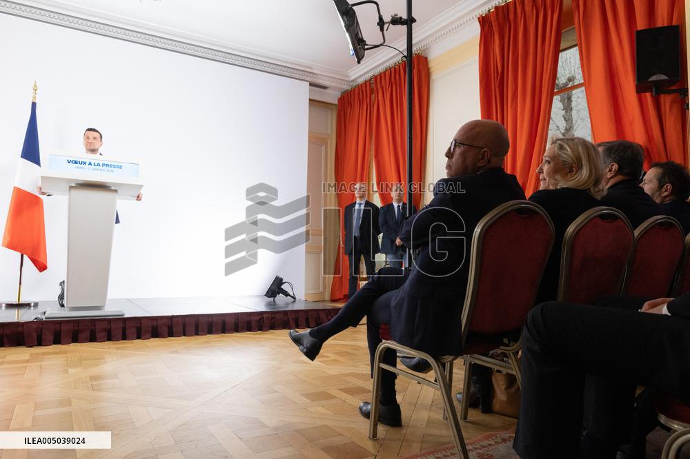 Rassemblement National New Year Wishes to the Press - Paris