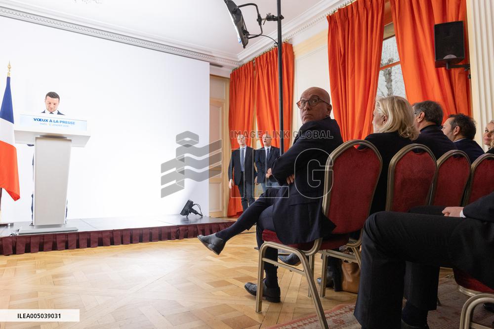 Rassemblement National New Year Wishes to the Press - Paris