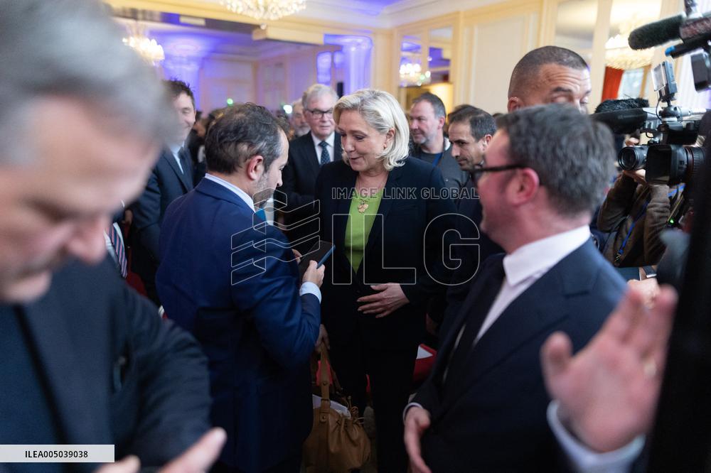 Rassemblement National New Year Wishes to the Press - Paris