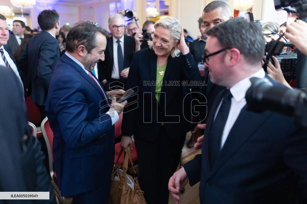 Rassemblement National New Year Wishes to the Press - Paris