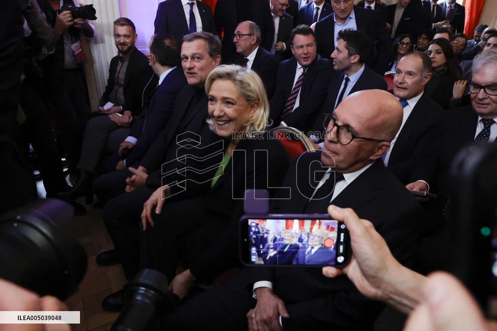 Rassemblement National New Year Wishes to the Press - Paris