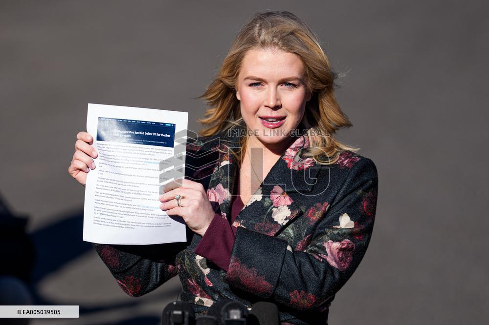 Karoline Leavitt Speaks to Reporters