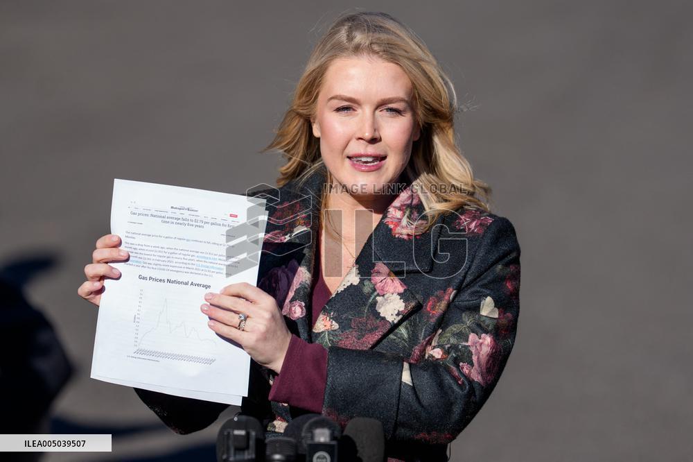 Karoline Leavitt Speaks to Reporters