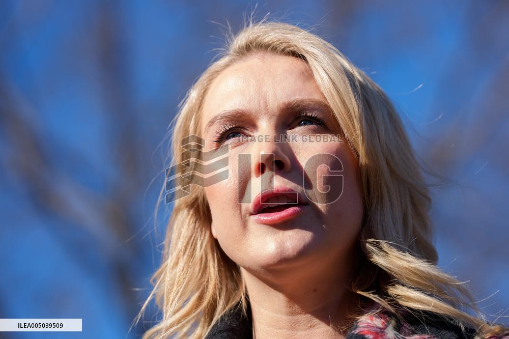 Karoline Leavitt Speaks to Reporters