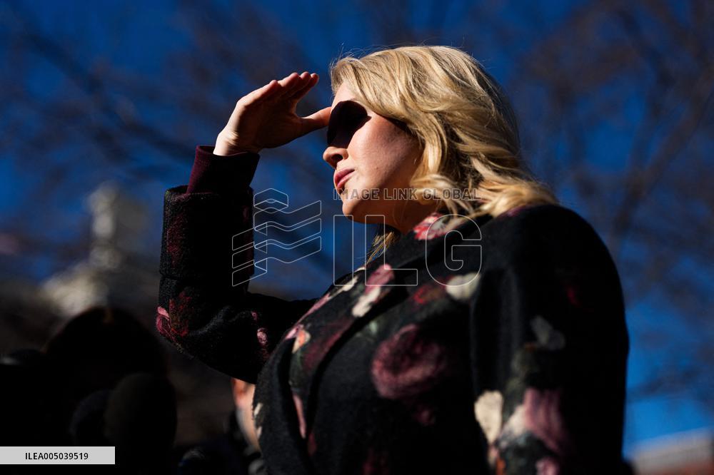 Karoline Leavitt Speaks to Reporters