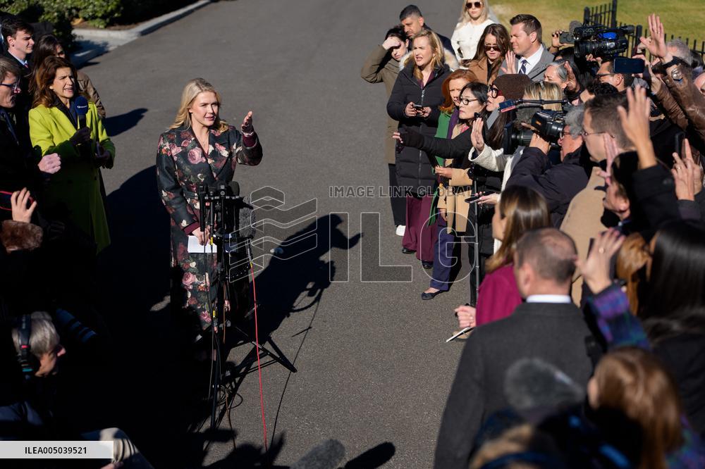 Karoline Leavitt Speaks to Reporters