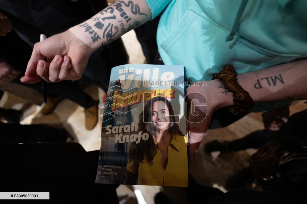 Campaign Launch of Far Right Candidate Sarah Knafo - Paris