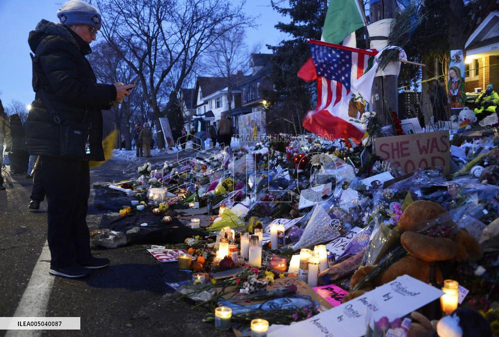 Flowers for woman slain in Minneapolis