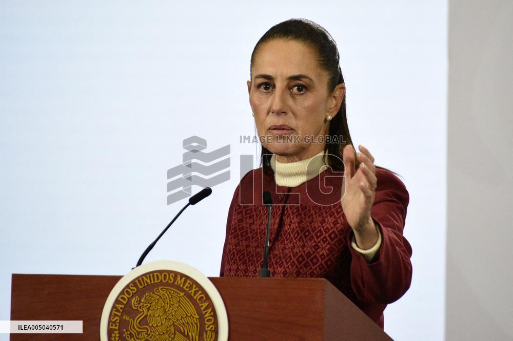 President Claudia Sheinbaum Holds Press Conference - Mexico City